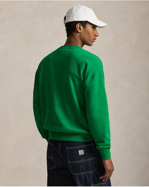 Polo Ralph Lauren Green Vintage Fit Flag Fleece Sweatshirt for men