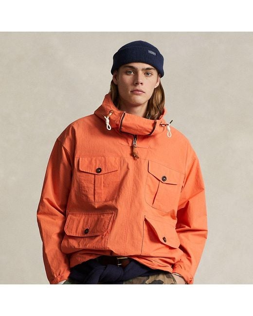 Ralph Lauren Orange Popover Field Jacket for men