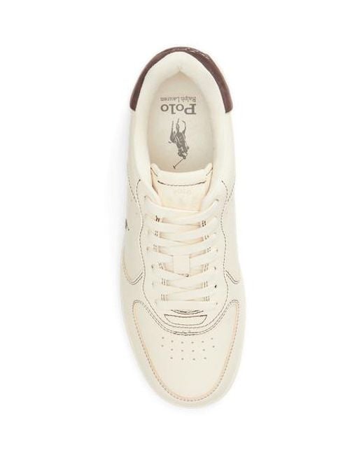 Polo Ralph Lauren Natural Masters Court Leather Trainer for men