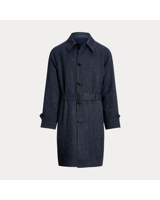 Abrigo reversible de popelina y tweed Polo Ralph Lauren de hombre de color Blue