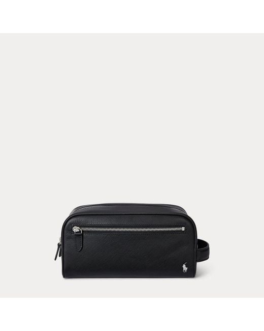 Polo Ralph Lauren Black Saffiano Leather Travel Case for men