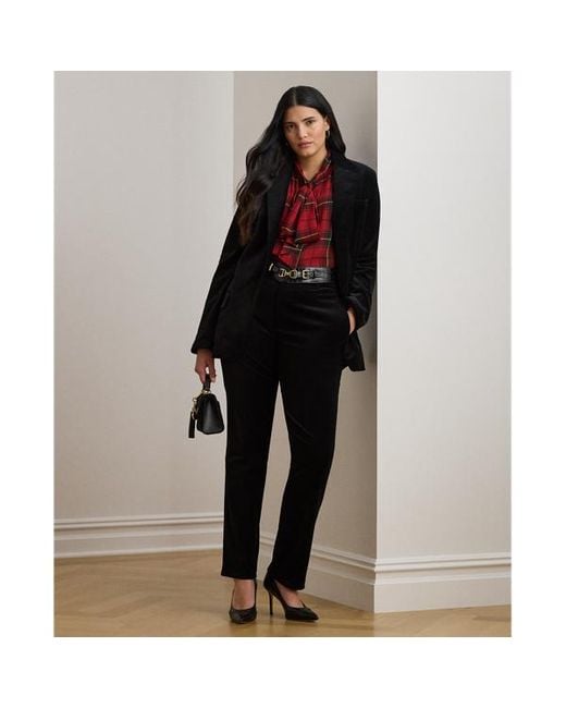 Taglie Plus - Pantaloni in velluto taglio corto di Ralph Lauren in Black