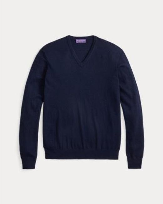 Ralph Lauren Kaschmirpullover Mit V-Ausschnitt in Blue für Herren