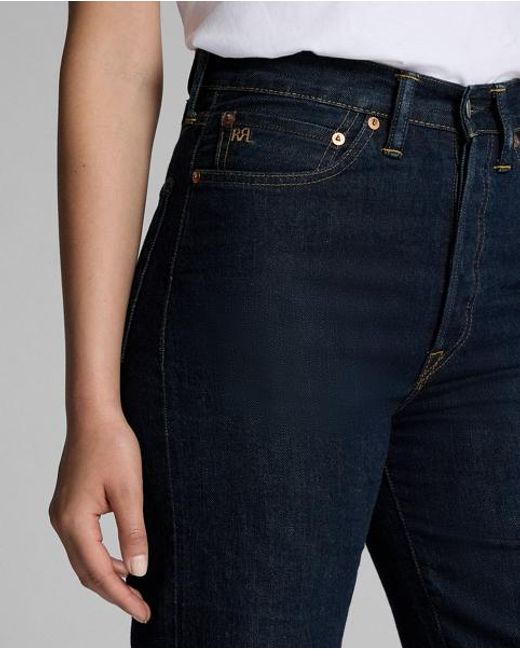 RRL Blue High Straight Fit Jean