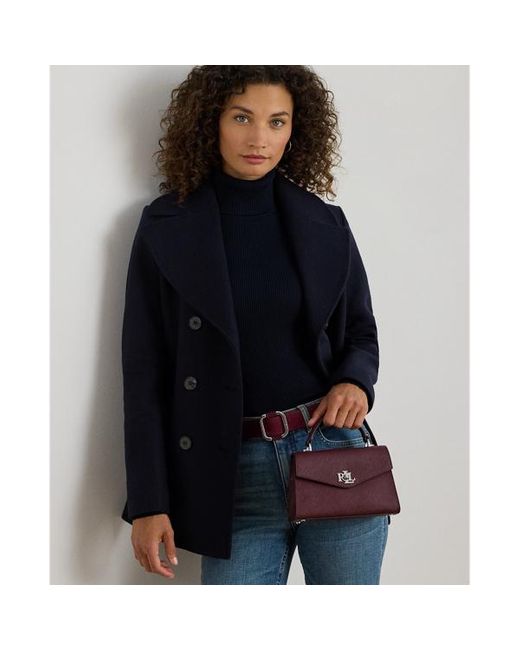 Bauletto Farrah piccolo effetto texture di Ralph Lauren in Blue