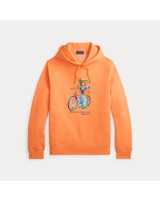 Polo Ralph Lauren Orange Polo Bear Fleece Hoodie for men