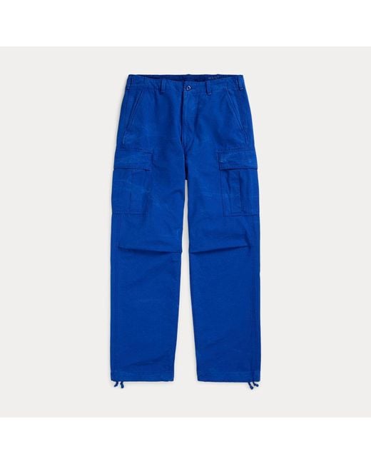 Pantaloni cargo in ripstop Relaxed-Fit di Polo Ralph Lauren in Blue da Uomo