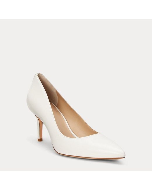 Escarpins Lanette En Cuir Nappa Ralph Lauren en coloris White
