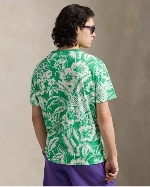 Polo Ralph Lauren Green Custom Slim Fit Tropical Jersey T-Shirt for men