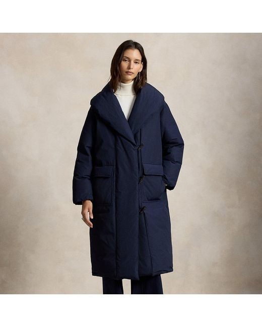 Polo Ralph Lauren Blue Down Puffer Toggle Coat