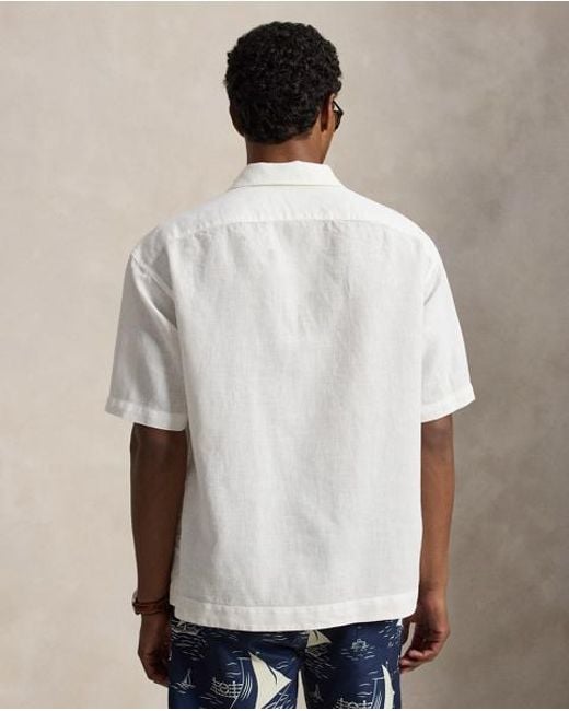 Polo Ralph Lauren Gray Classic Fit Linen-Cotton Shirt for men