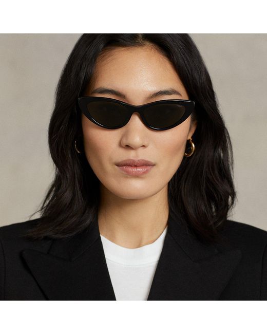 Ralph Lauren Brown Polo Cat-Eye Sunglasses