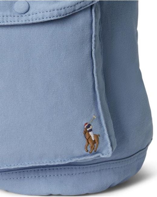 Polo Ralph Lauren Blue Flap-Top Canvas Backpack for men