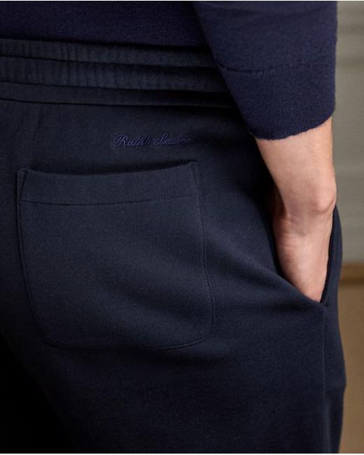 Ralph Lauren Black Cotton-Cashmere Fleece Pant for men