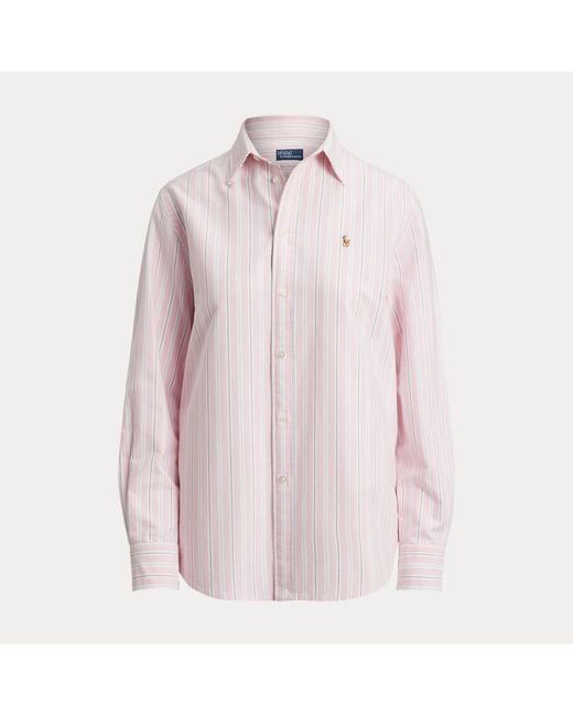 Chemise Oxford Classic Fit Rayée Polo Ralph Lauren en coloris Pink