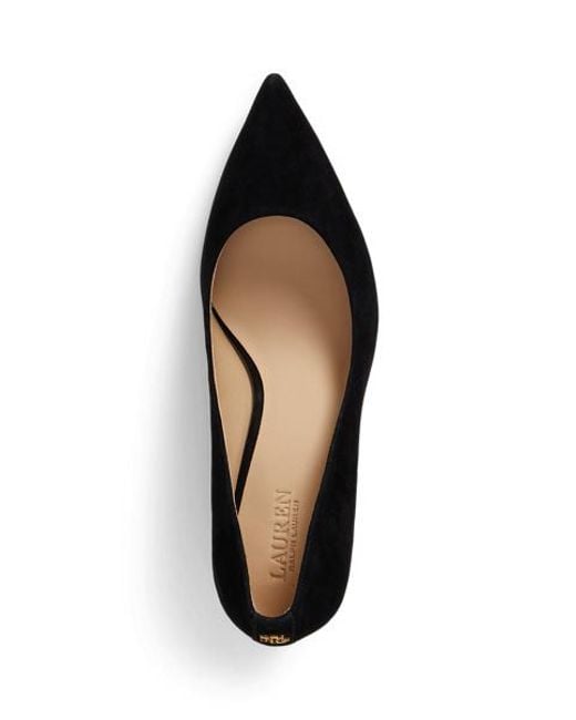 Escarpins Lanette En Daim À Talon Ralph Lauren en coloris Black