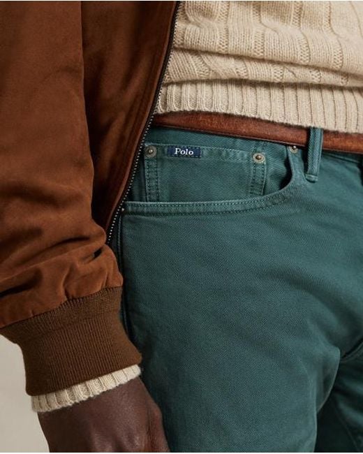 Ralph Lauren Blue Sullivan Slim Garment-Dyed Stretch Jean for men