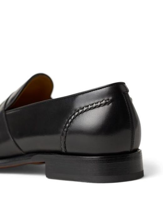 Ralph Lauren Black Meegan Calfskin Penny Loafer for men