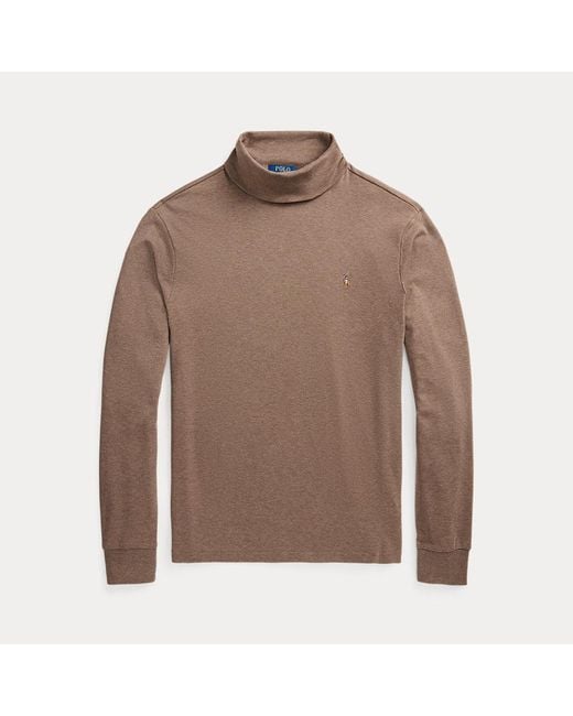 Polo Ralph Lauren Brown Soft Cotton Turtleneck for men