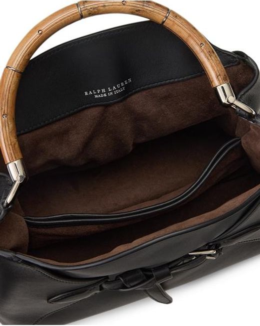 Ralph Lauren Black The Ralph Calfskin Top Handle