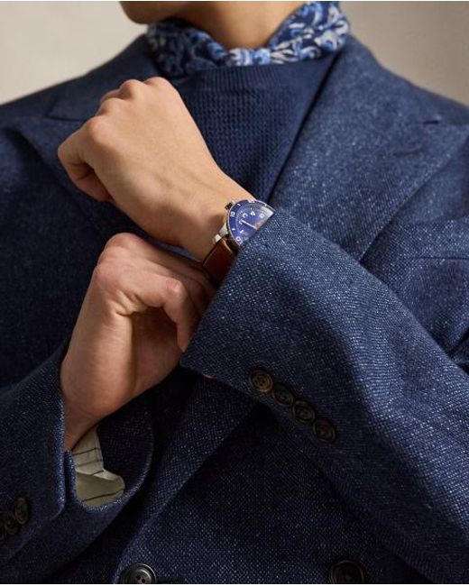 Polo Ralph Lauren Blue Polo Tailored Fit Tweed Blazer for men