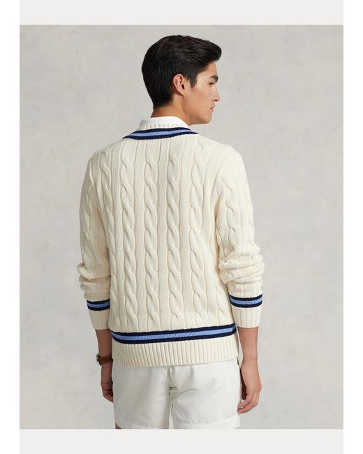 L'iconica maglia da cricket da Uomo di Polo Ralph Lauren in Bianco | Lyst
