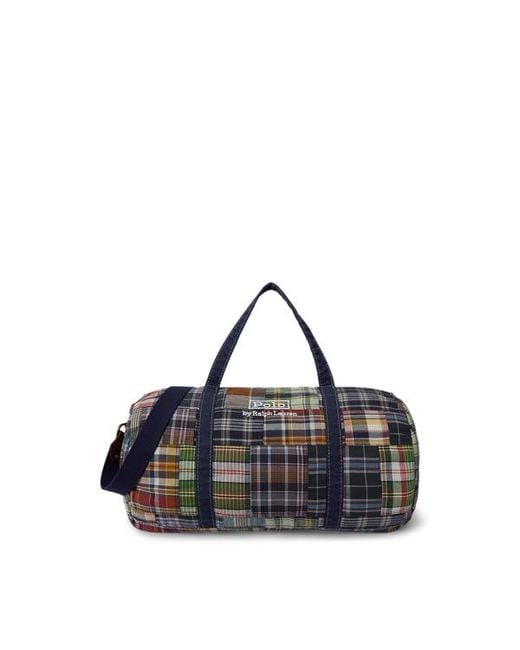 Polo Ralph Lauren Brown Patchwork Madras Duffel for men