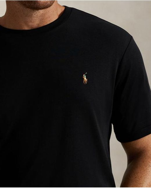 Polo Ralph Lauren Black Soft Cotton Crewneck T-Shirt for men