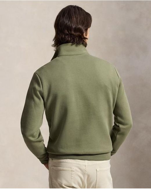 Polo Ralph Lauren Green Double-Knit Quarter-Zip Pullover for men