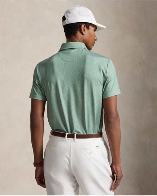 Ralph Lauren Green Tailored Fit Performance Polo Shirt for men