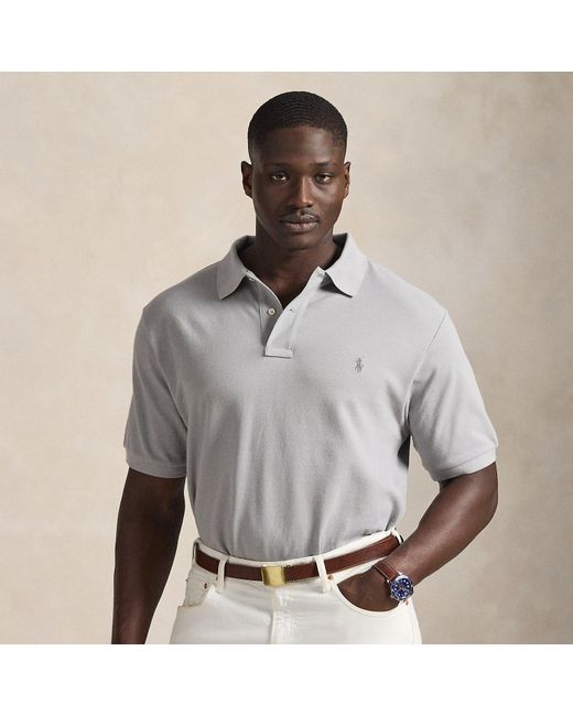 Polo Ralph Lauren Gray The Iconic Mesh Polo Shirt for men