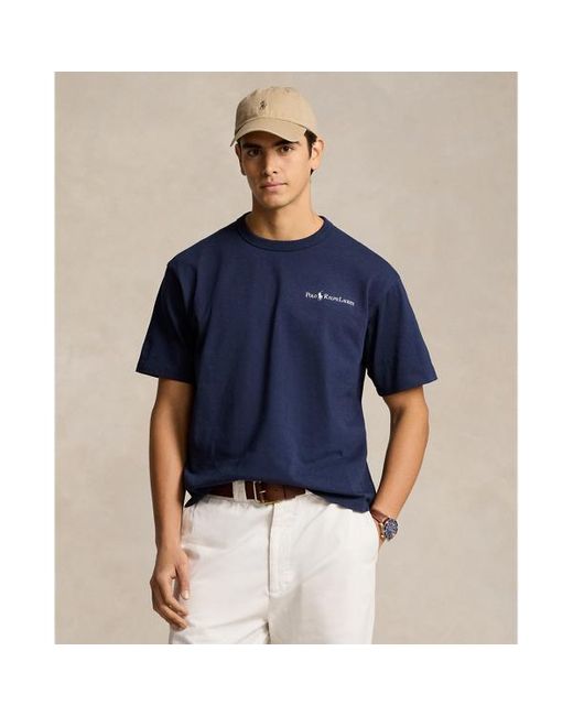 Polo Ralph Lauren Blue Relaxed Fit Logo Jersey T-shirt for men