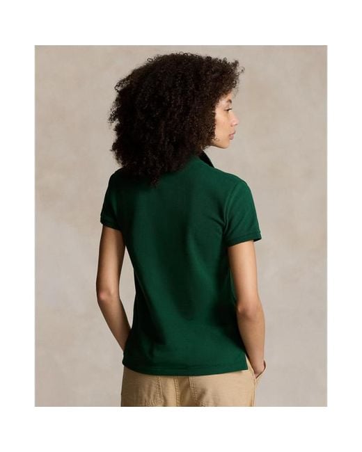 Ralph Lauren Green The Iconic Classic Fit Mesh Polo Shirt