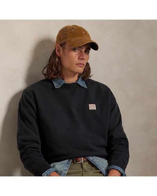 Polo Ralph Lauren Blue Relaxed Fit Loopback Fleece Sweatshirt for men