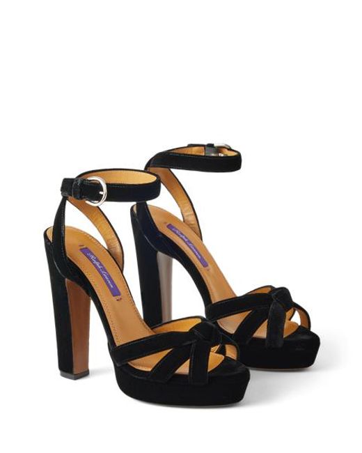 Sandalia De Plataforma Arding De 125 Mm Ralph Lauren de color Black