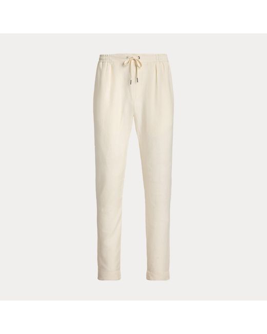 Ralph Lauren Natural Hand-Tailored Silk-Linen Trouser for men