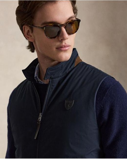 Ralph Lauren Blue The Abottson Gabardine Gilet for men