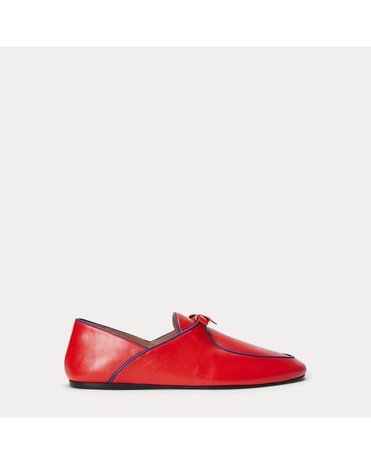 Polo Ralph Lauren Red Leather Polo Loafer
