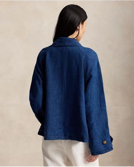 Polo Ralph Lauren Blue Délavé Linen Jacket