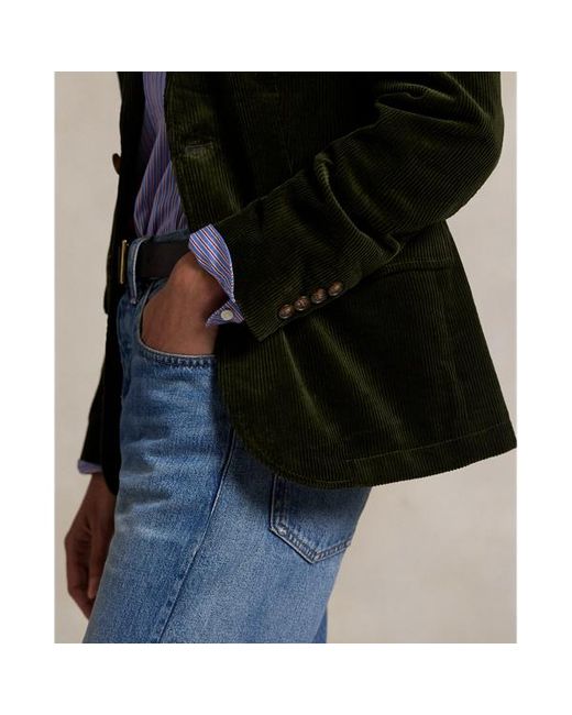 Blazer in velluto a coste di Polo Ralph Lauren in Black