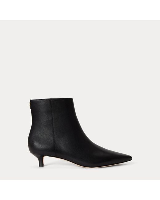 Ralph Lauren Black Francesca Calfskin Bootie