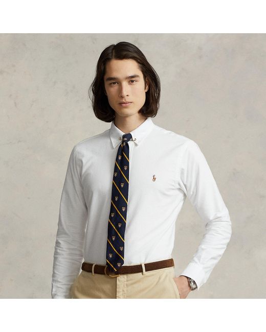 Polo Ralph Lauren White Custom Fit Oxford Shirt for men