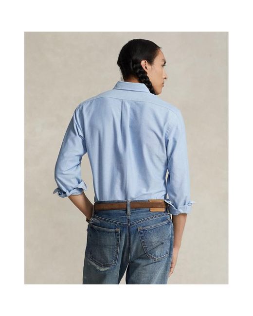 Camicia Oxford Polo Bear Custom-Fit di Polo Ralph Lauren in Blue da Uomo