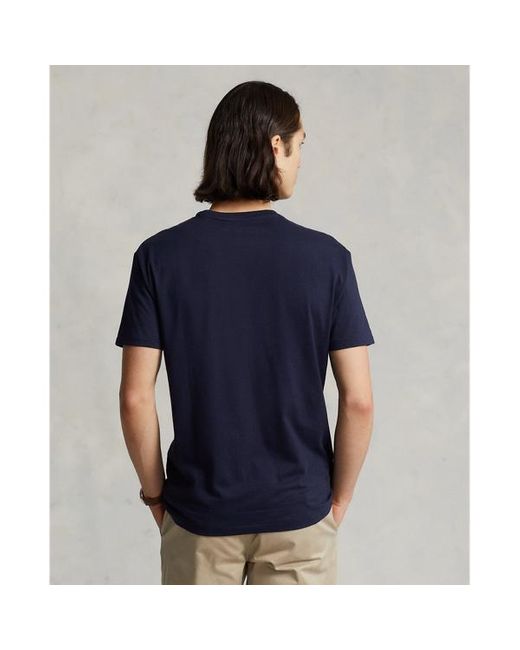 Camiseta de punto Custom Slim Fit Polo Ralph Lauren de hombre de color Blue