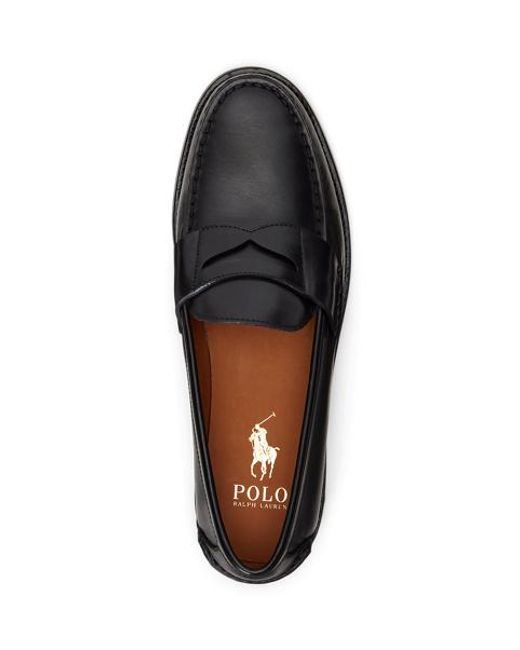 Polo Ralph Lauren Black Alston Leather Penny Loafer for men