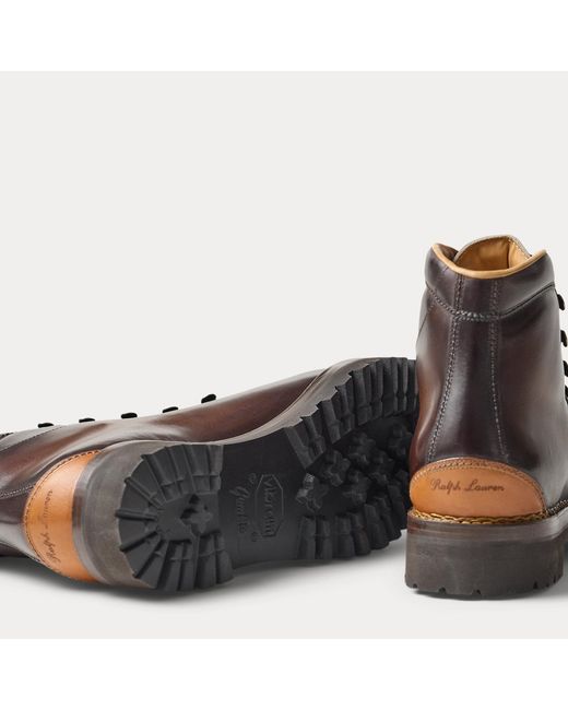Ralph Lauren Brown Darrow Calfskin Boot for men