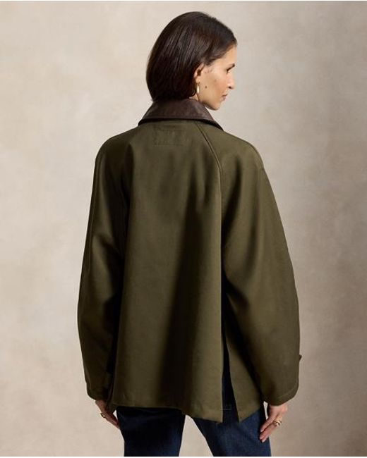 Polo Ralph Lauren Brown Cotton Twill Balloon Barn Jacket