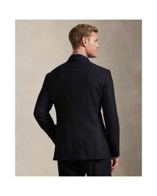 Ralph Lauren Blue Polo Tailored Fit Pinstripe Wool Suit for men