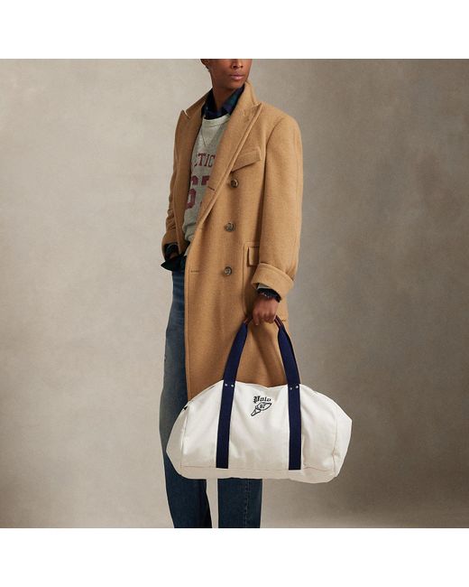 Polo Ralph Lauren Blue Embroidered Canvas Duffel for men