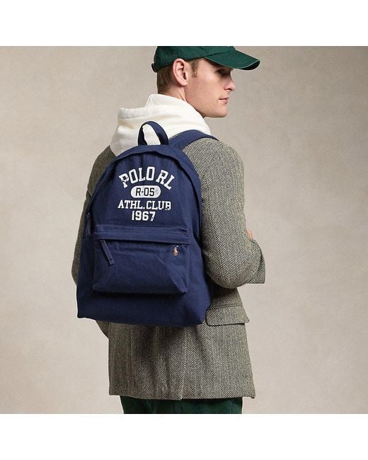 Polo Ralph Lauren Blue Canvas Backpack for men